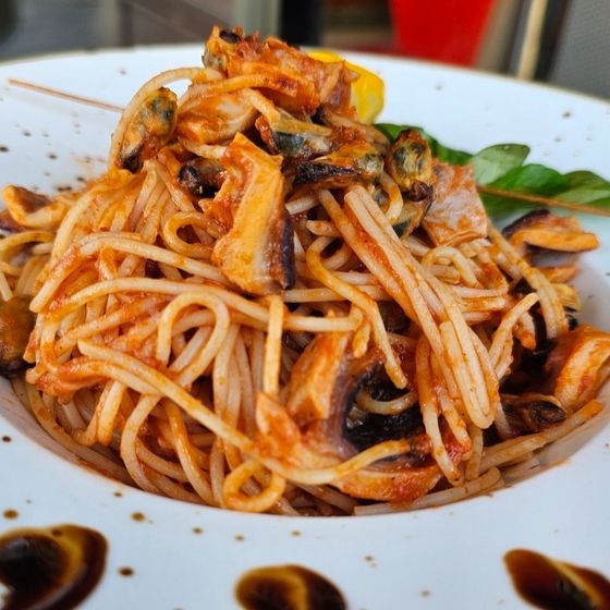 Pasta with seafood